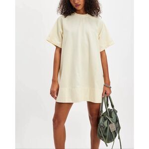 NWT Free People Harlow Buttercream Mini Shirt A-Line Dress Women's Small